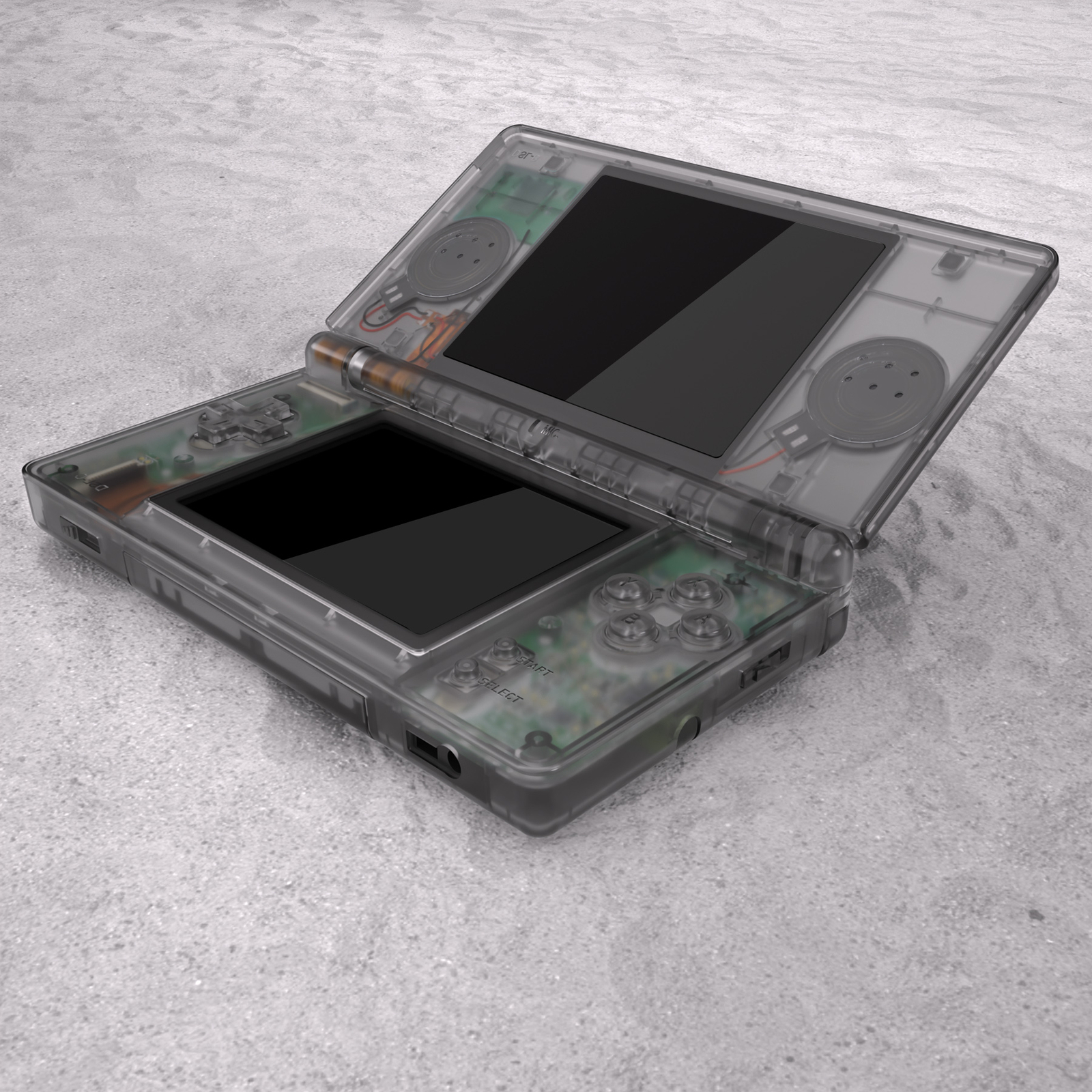 Full Replacement Housing Shell Screen Lens Buttons Clear For Nintendo DS Lite
