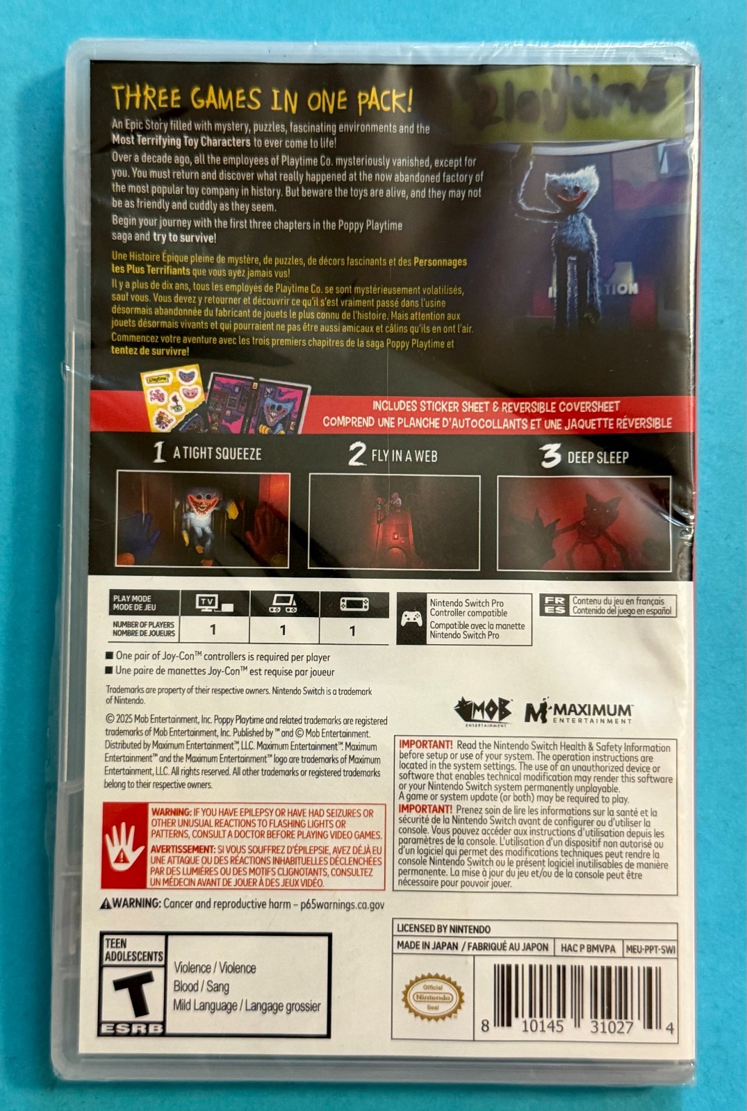 Poppy Playtime Triple Pack – Nintendo Switch New/Sealed (dented case)