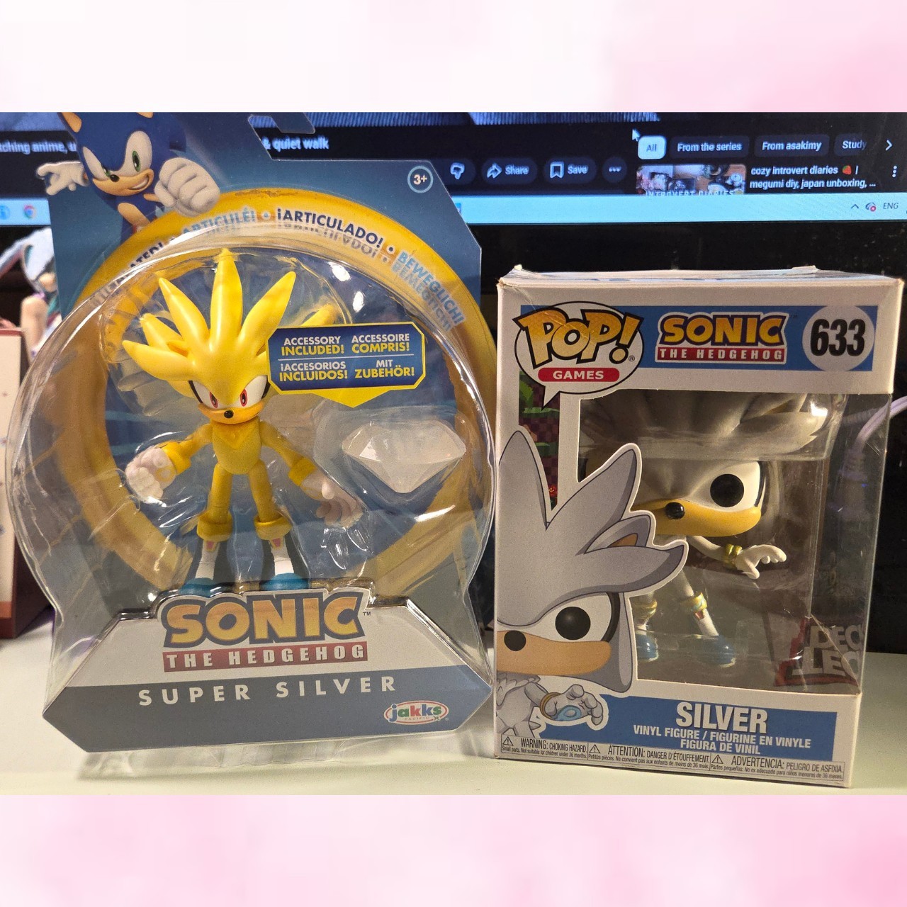 Silver The Hedgehog Merchandise Figure Lot, Jazwares, Jakks Pacific, Sonic