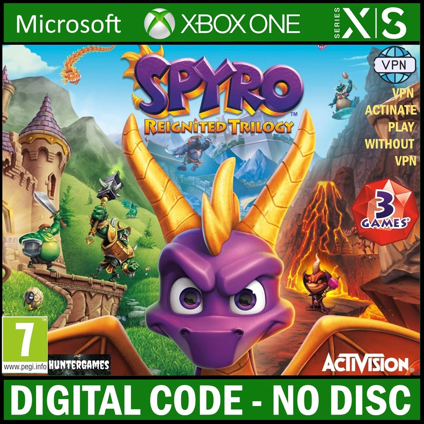 Spyro Reignited Trilogy (Xbox One X|S) Key Argentina Region ☑Play Global No Disk
