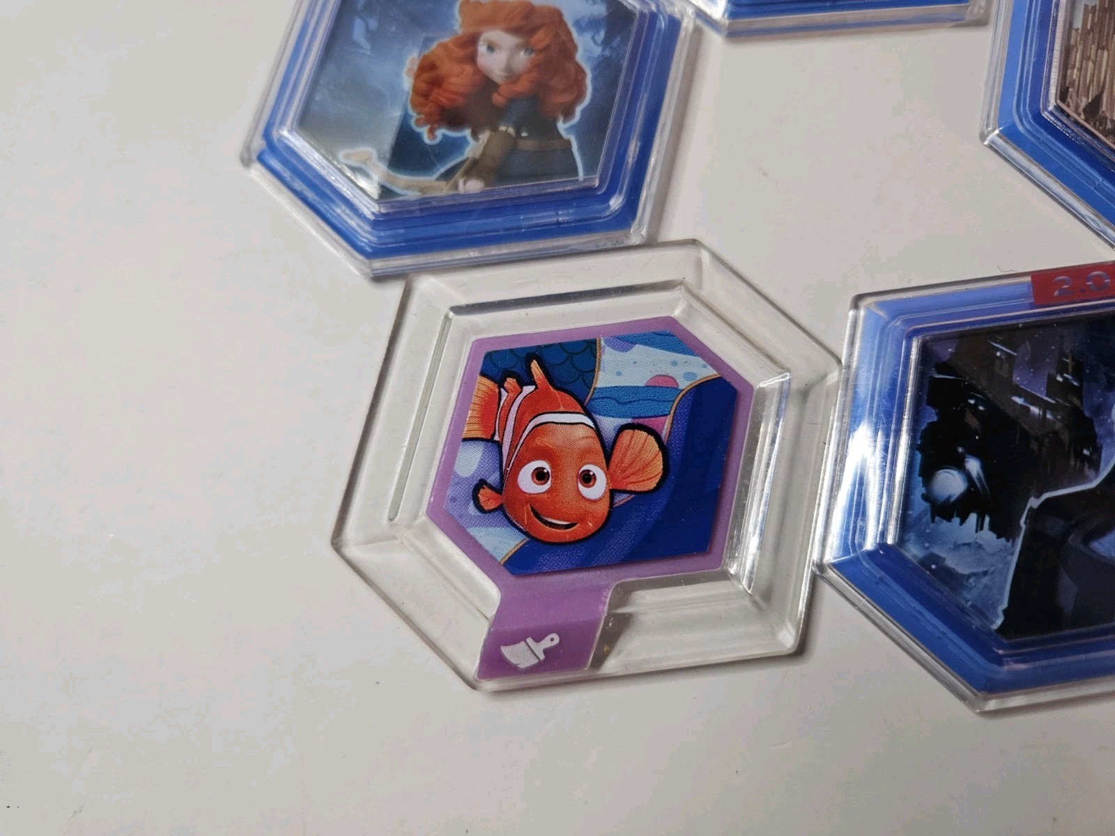 Disney Infinity 2.0 & 1.0 Power Discs Lot of 5 Merida Stitch Nemo Thor Ronan