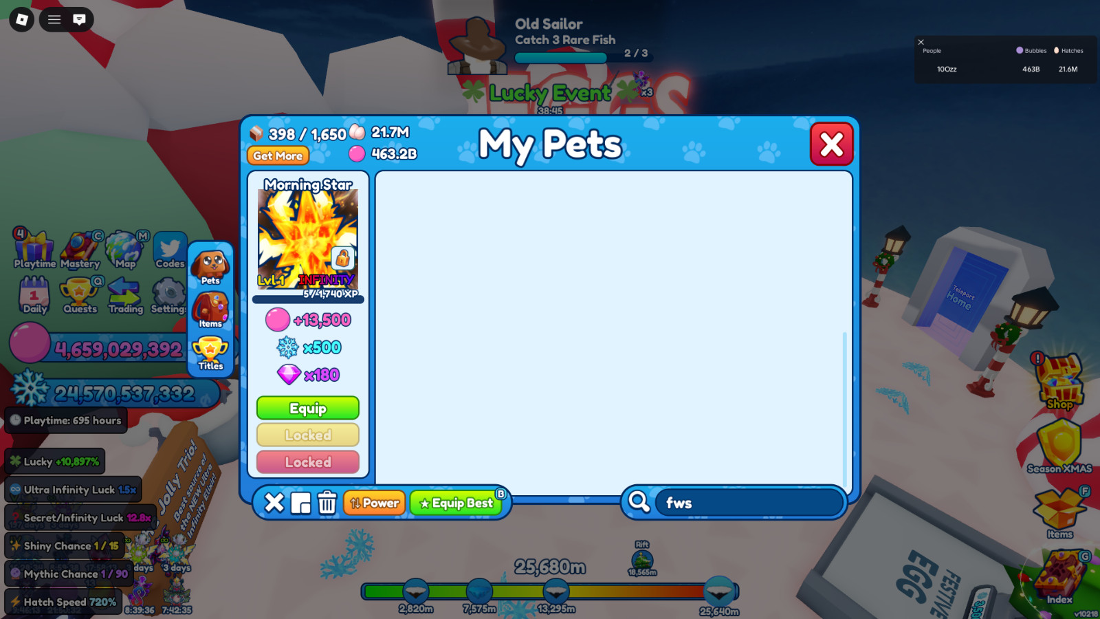 Bubble gum simulator infinity secret pet New Christmas infinity pet