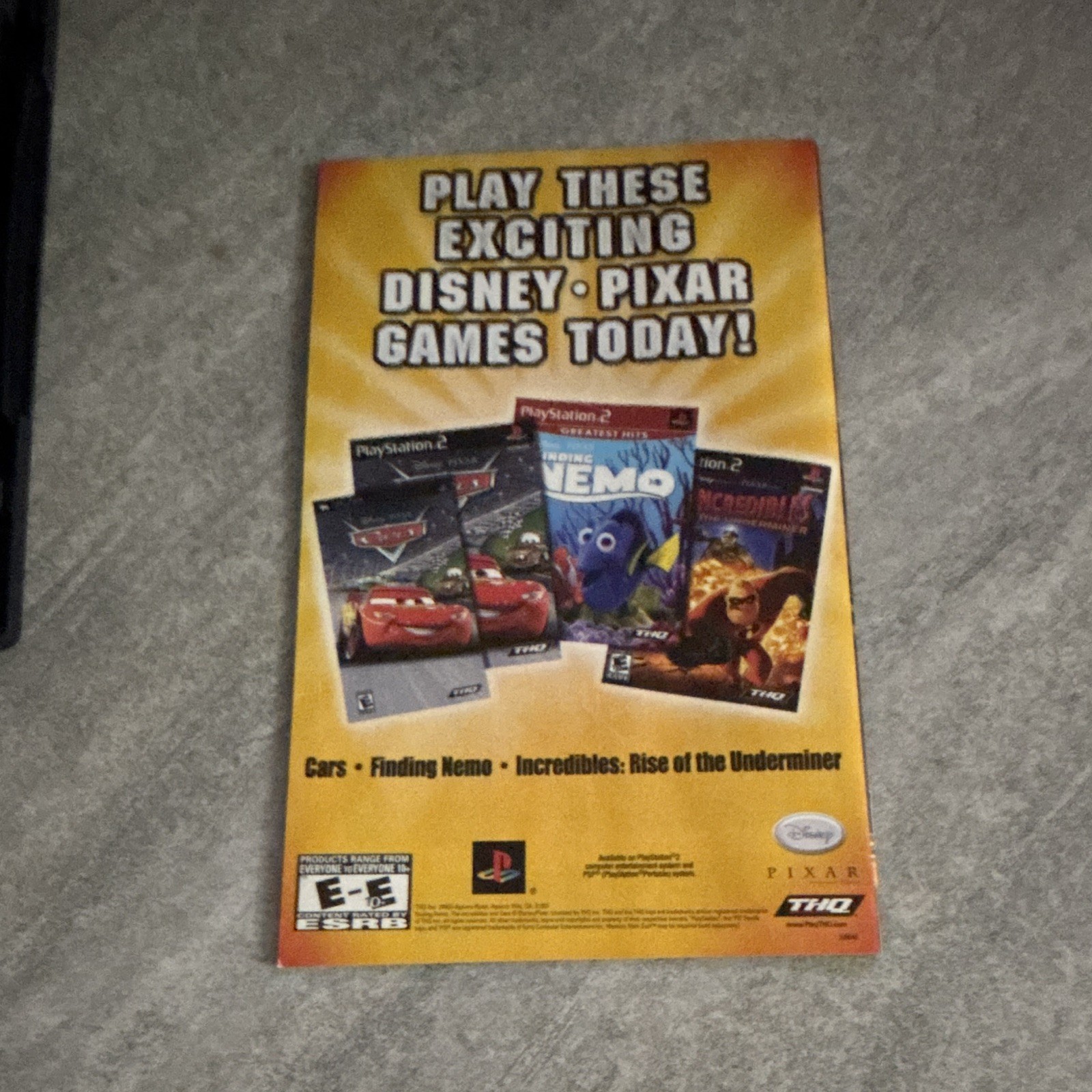 THQ Ratatouille Sony PlayStation 2 PS2 Action Adventure E Manual Included