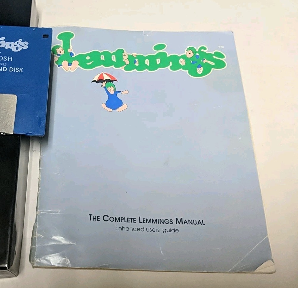 Vintage Marios Game Gallery / Lemmings Apple Macintosh Mac 3.5″ Floppy Disks