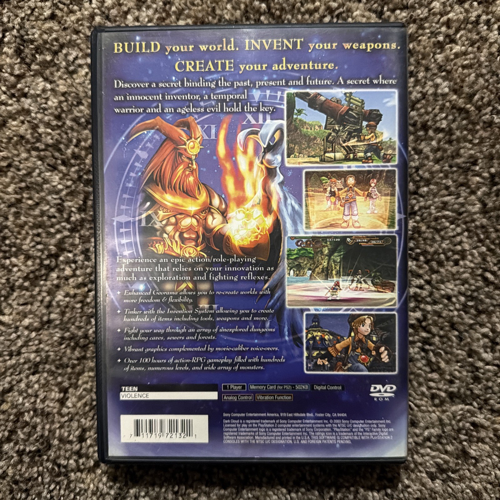 Sony Dark Cloud 2 PlayStation 2 RPG NTSC-U/C T-Teen Manual Included
