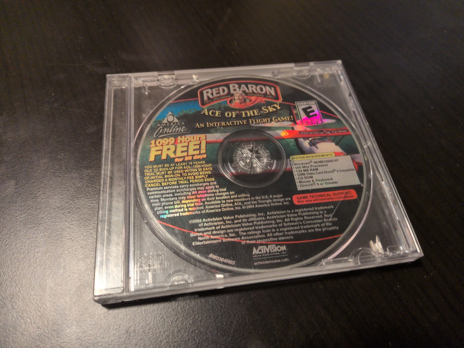Red Baron Ace of the Sky PC CD-Rom 2004. Activision, AOL Pizza Promo Disc