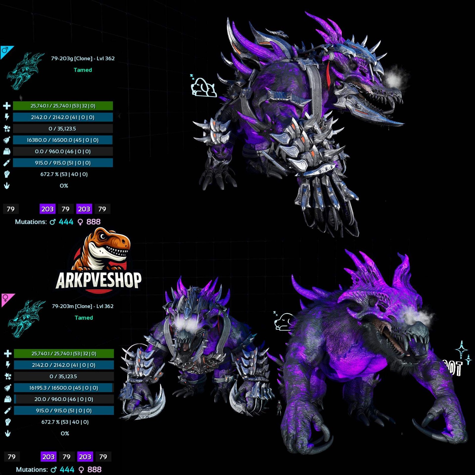 Ossidon 362 Lvl Max Clone ASA PVE 🦖ARK Survival Ascended