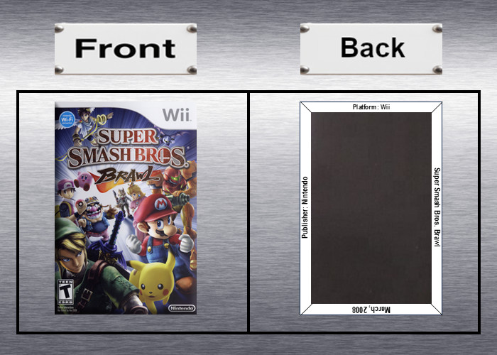 Super Smash Bros. Brawl Video Game Box Art *Wii* High Quality Magnet