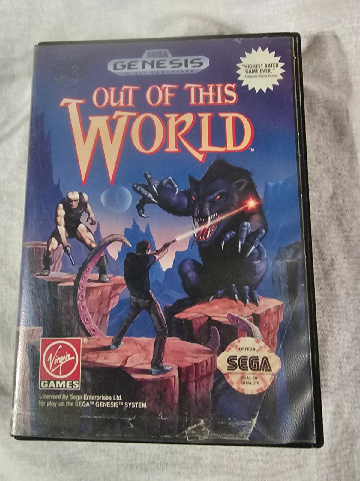 Out of This World (Sega Genesis, 1994) Cartridge T-70106 1 Year Guarantee Tested