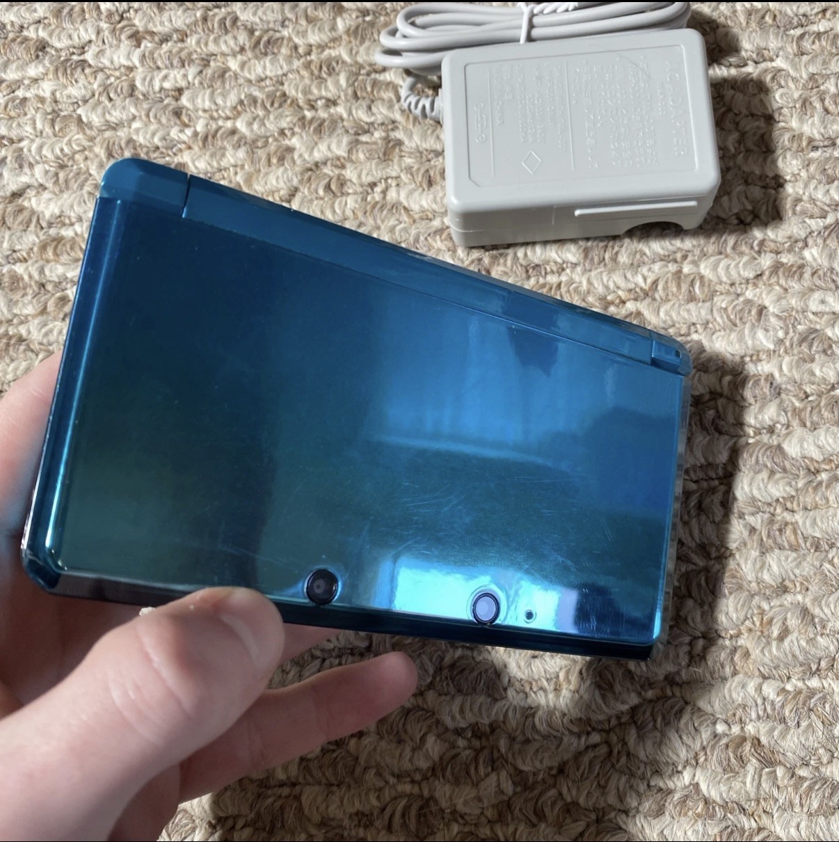 Nintendo 3DS Aqua Blue Handheld Handheld Console System CTR-001 Tested USA