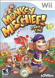 Monkey Mischief Party Time (Nintendo Wii, 2008) NTSC GAME COMPLETE ZOO ANIMALS