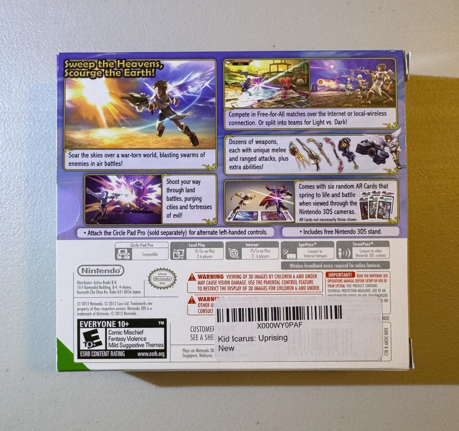 Kid Icarus Uprising – Nintendo 3DS 2012 – UAE, SA, M, S Version NEW Box Unopened