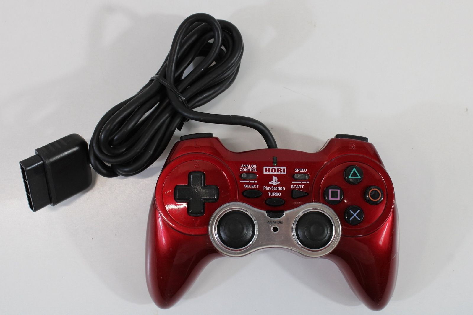 Hori Analog Sindou Pad 2 Turbo Controller Red Cos. Wear PlayStation 1 2 PS1 PS2