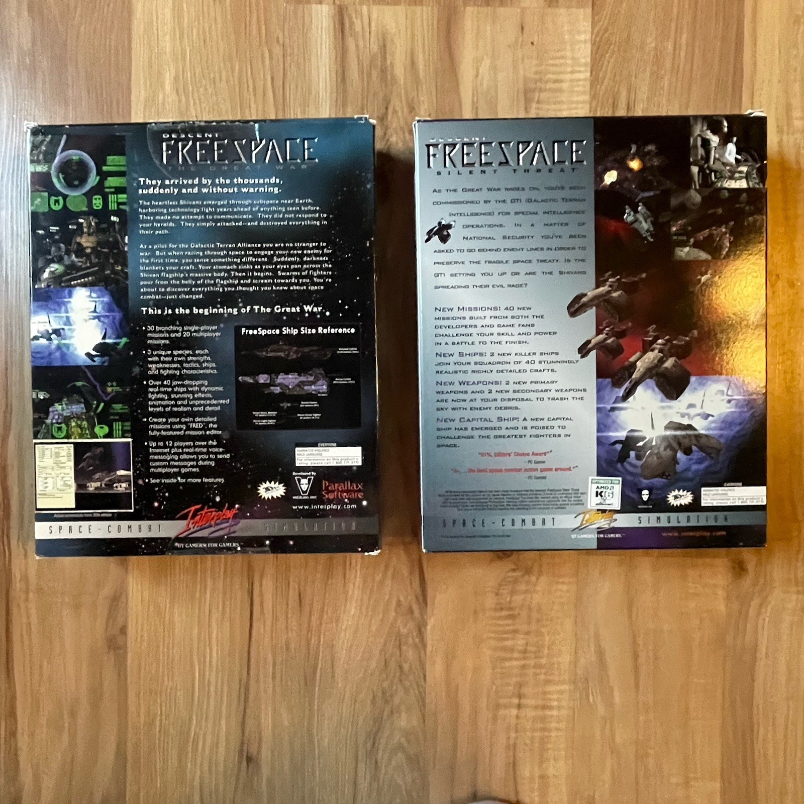 Interplace DESCENT: FREESPACE The Great War & Silent Threat – 2 Game Set