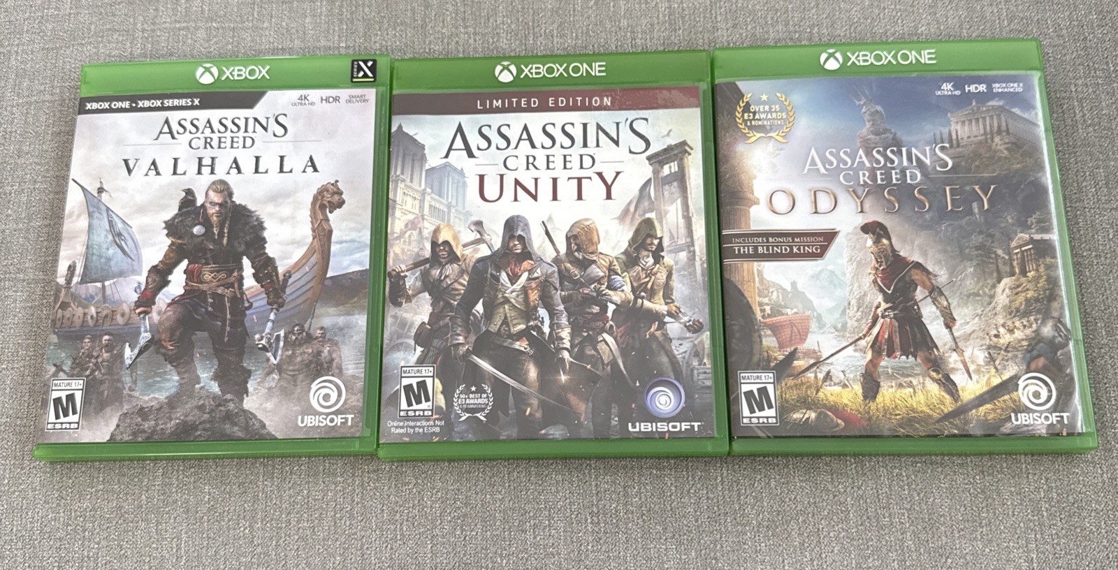 Xbox One Assassin’s Creed Game Lot Valhalla Odyssey Syndicate Tested