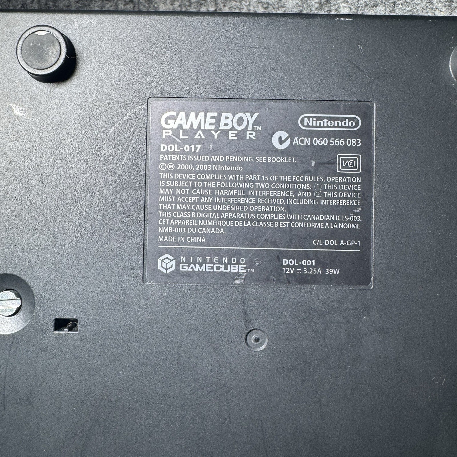 Nintendo Gamecube Game Boy Player GBA Adapter DOL-017 + CIB Startup Disc TESTED