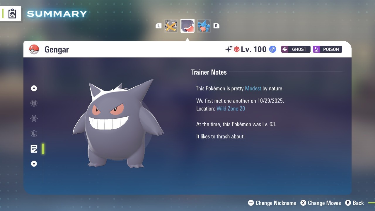 Pokemon Legends ZA ✨ 6IV Shiny Alpha Gengar✨Fast 🚀