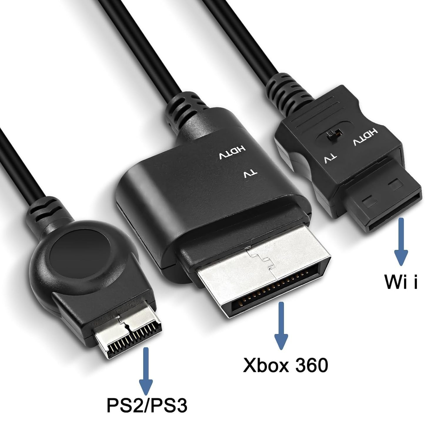 PS2 PS3 Component RCA AV HDTV Cable Compatible with Xbox 360 / WII RCA YPbPr …