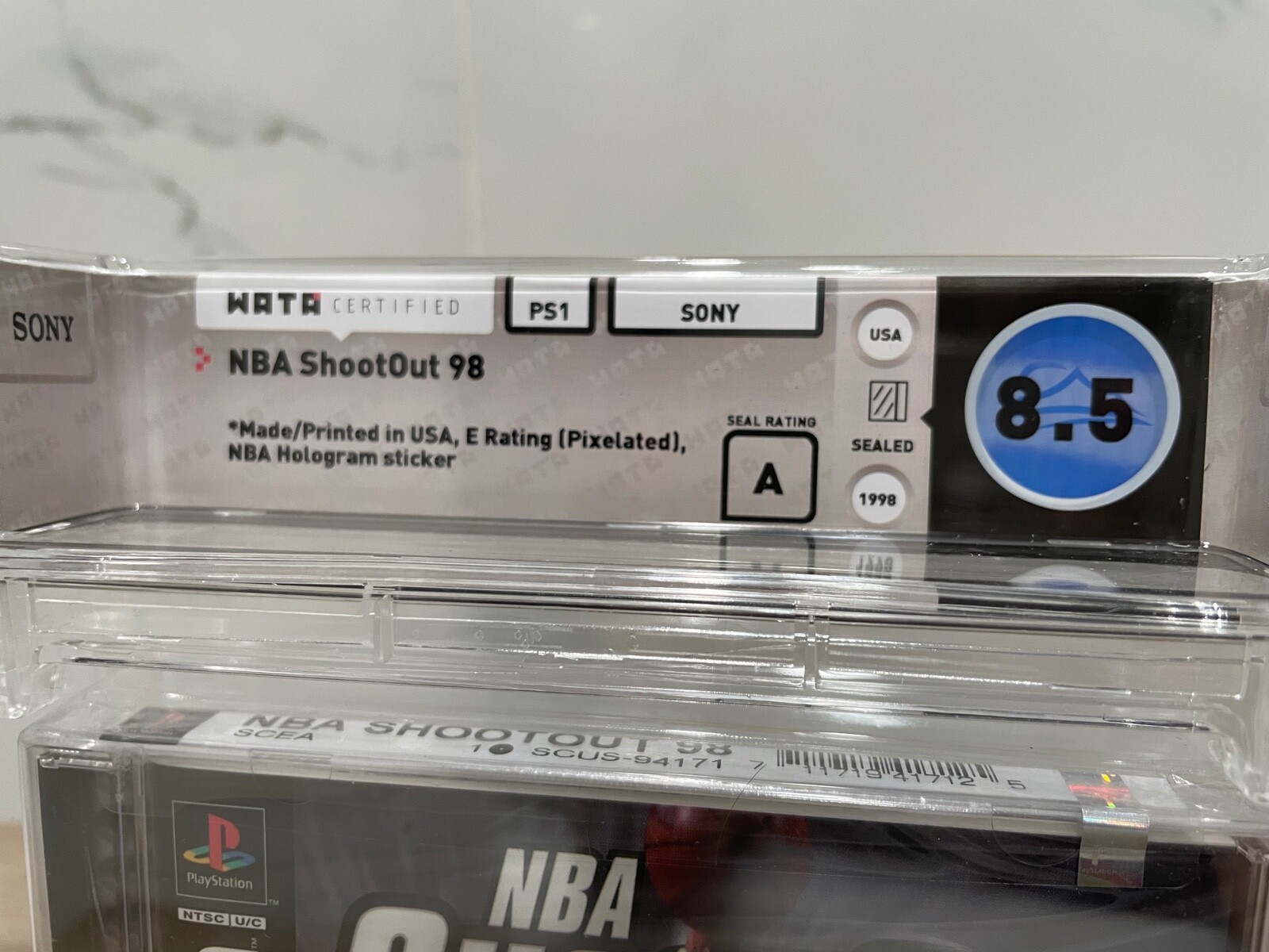 NBA Shootout ’98 Sony Playstation Factory Sealed Video Game Wata 8.5 Graded 1998