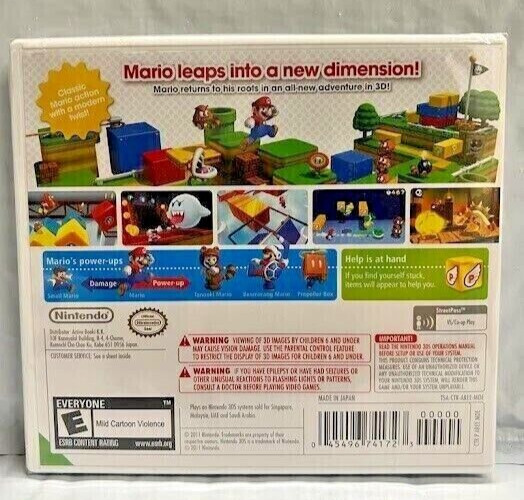 Super Mario 3D Land 3DS Brand New Game Special (2011 Platform)