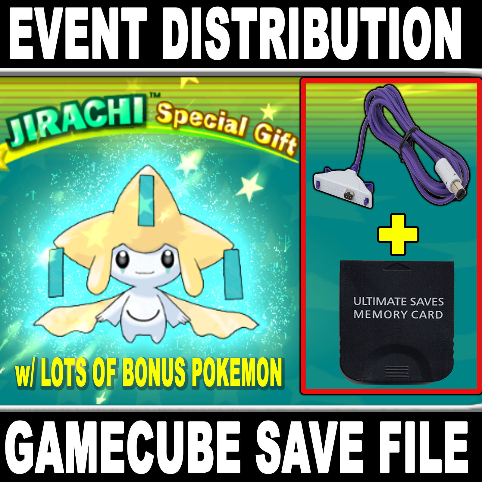 Pokemon WishMaker Jirachi Event Distribution Save Gamecube Memory Card (No Game)