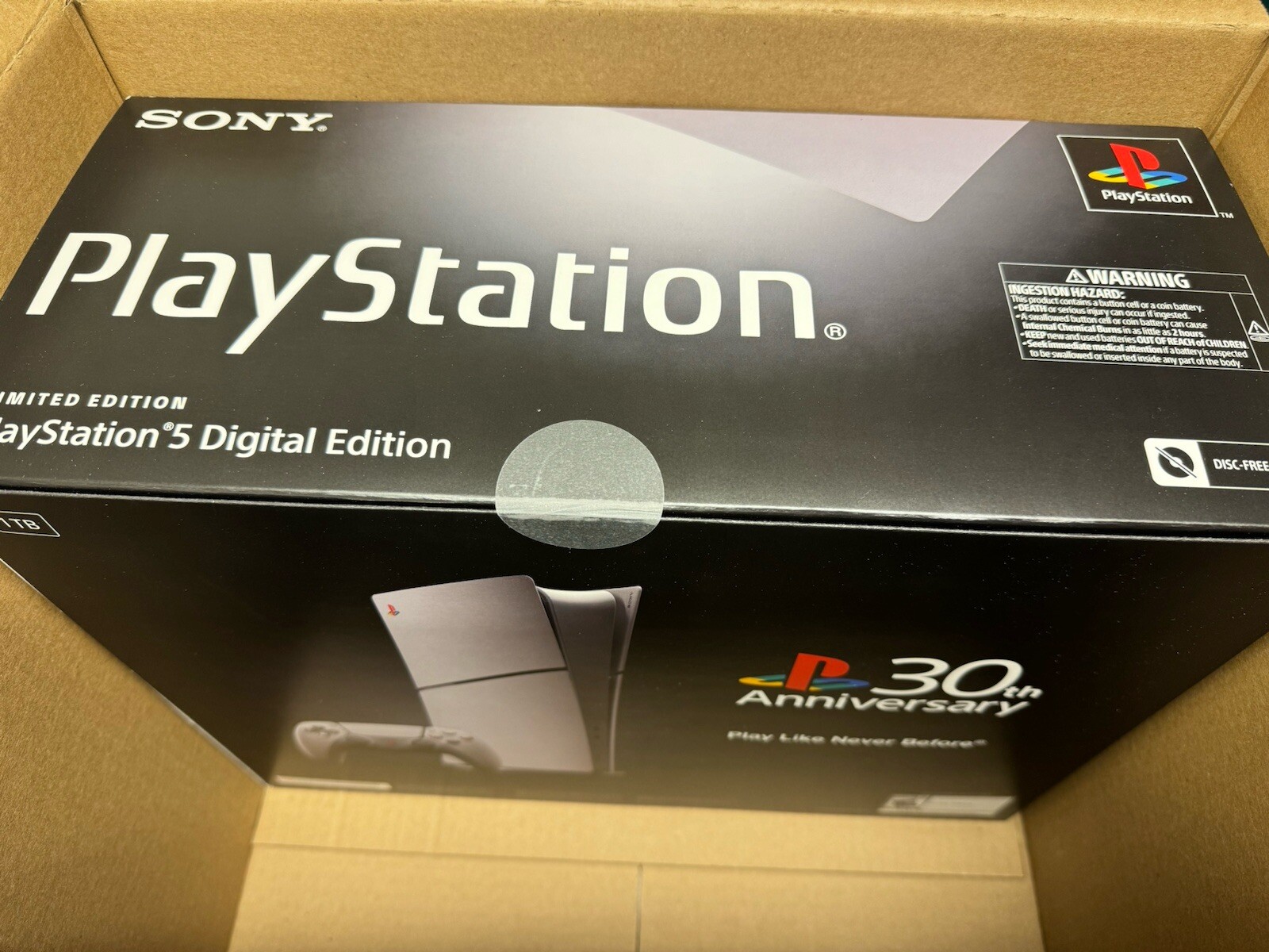 PS5 Digital Slim 30th Anniversary Edition Bundle W/ Disc Drive & 30th DualSense