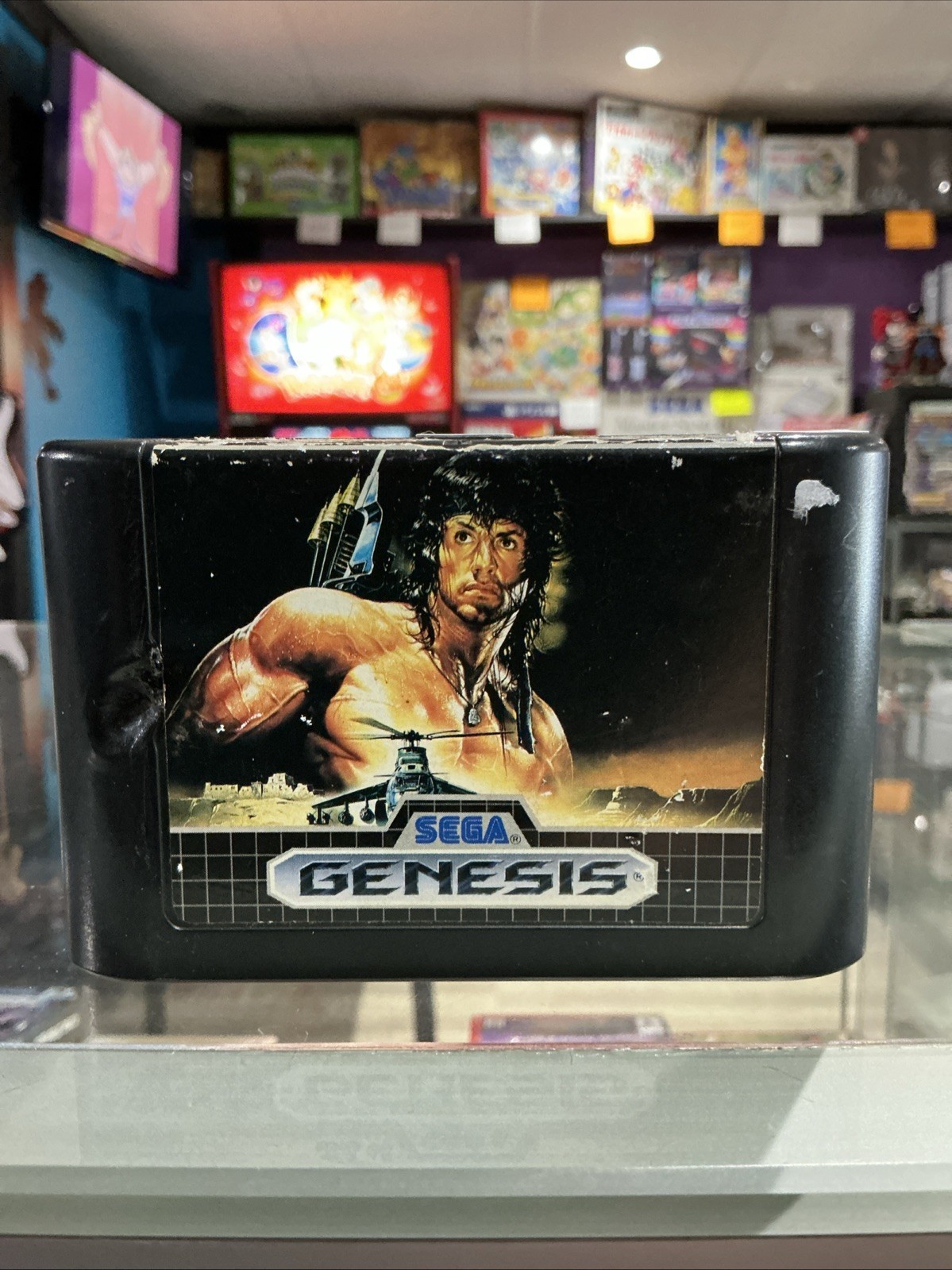 Rambo 3 * Cartridge And Label Damage * – Sega Genesis – Tested