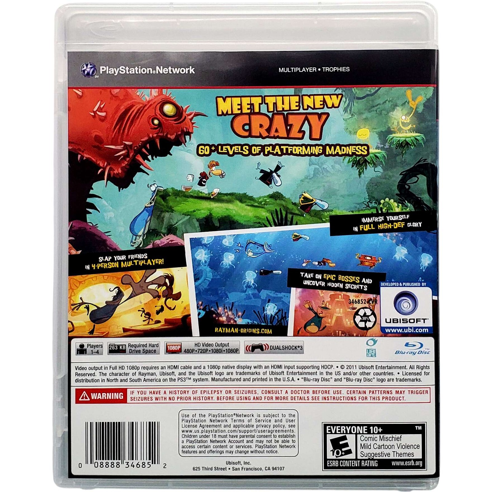 Rayman Origins – Sony Playstation 3 PS3 Tested 1Y Guarantee