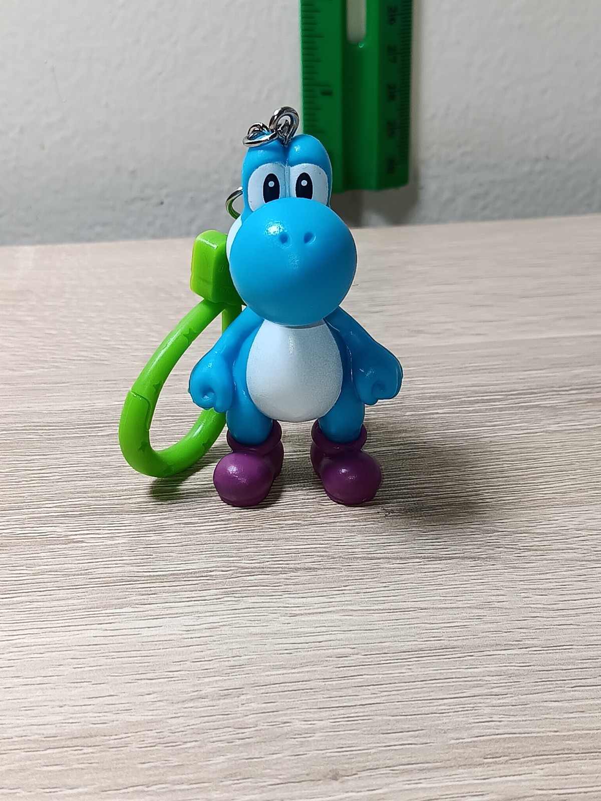 *FREE SHIP* 2″ LIGHT BLUE YOSHI BackPack Buddies Clip Keychain Super Mario