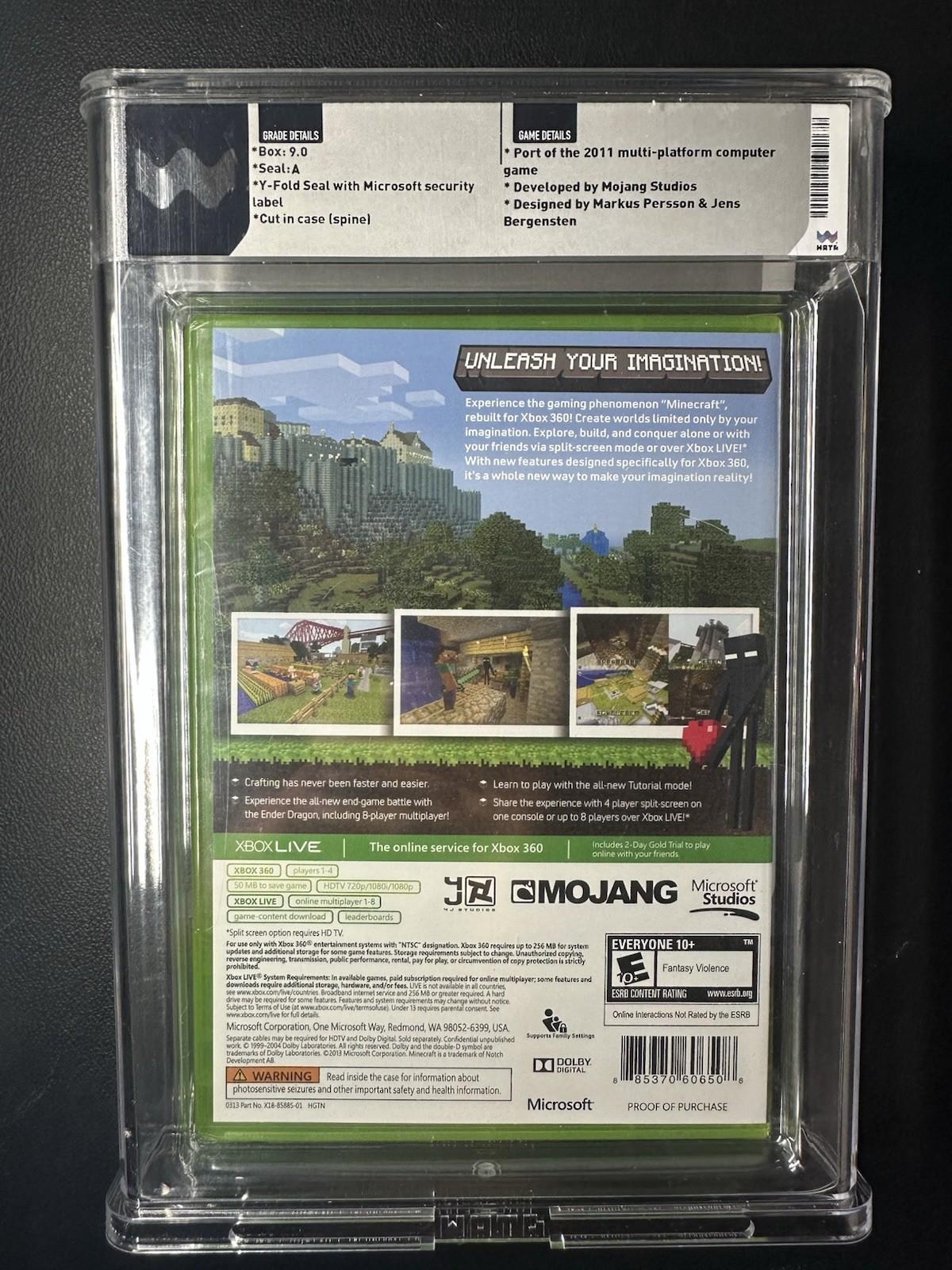 Minecraft Xbox 360 Sealed 2 Day Gold Trial Wata 9.0 A rating
