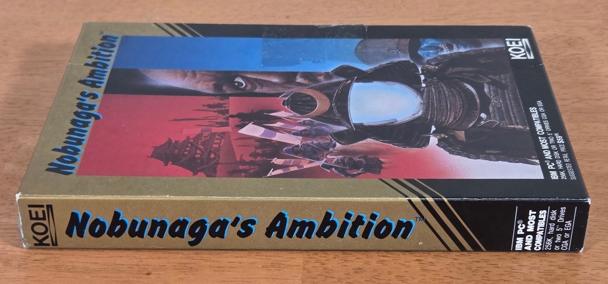 Nobunaga’s Ambition Koei 5.25″ IBM PC Big Box Game Complete 1988 Map Poster