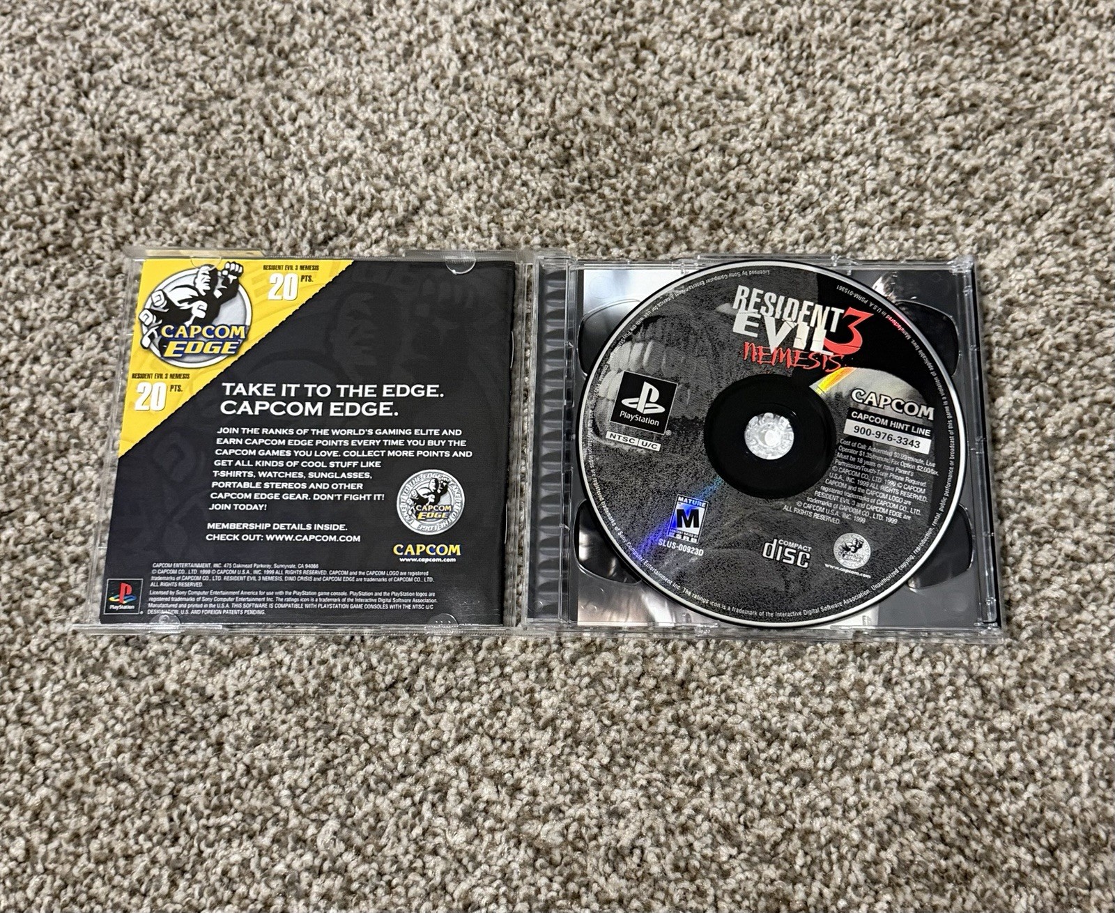 Resident Evil 3: Nemesis PS1 PlayStation 1 Complete CIB Manual Authentic