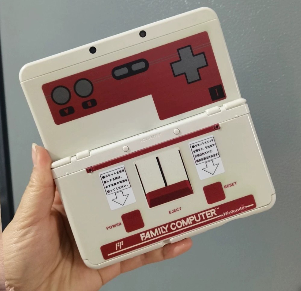 A Retro Gaming Relic Famicom Nintendo New 3DS cover Faceplates Shell Rare!Hot!