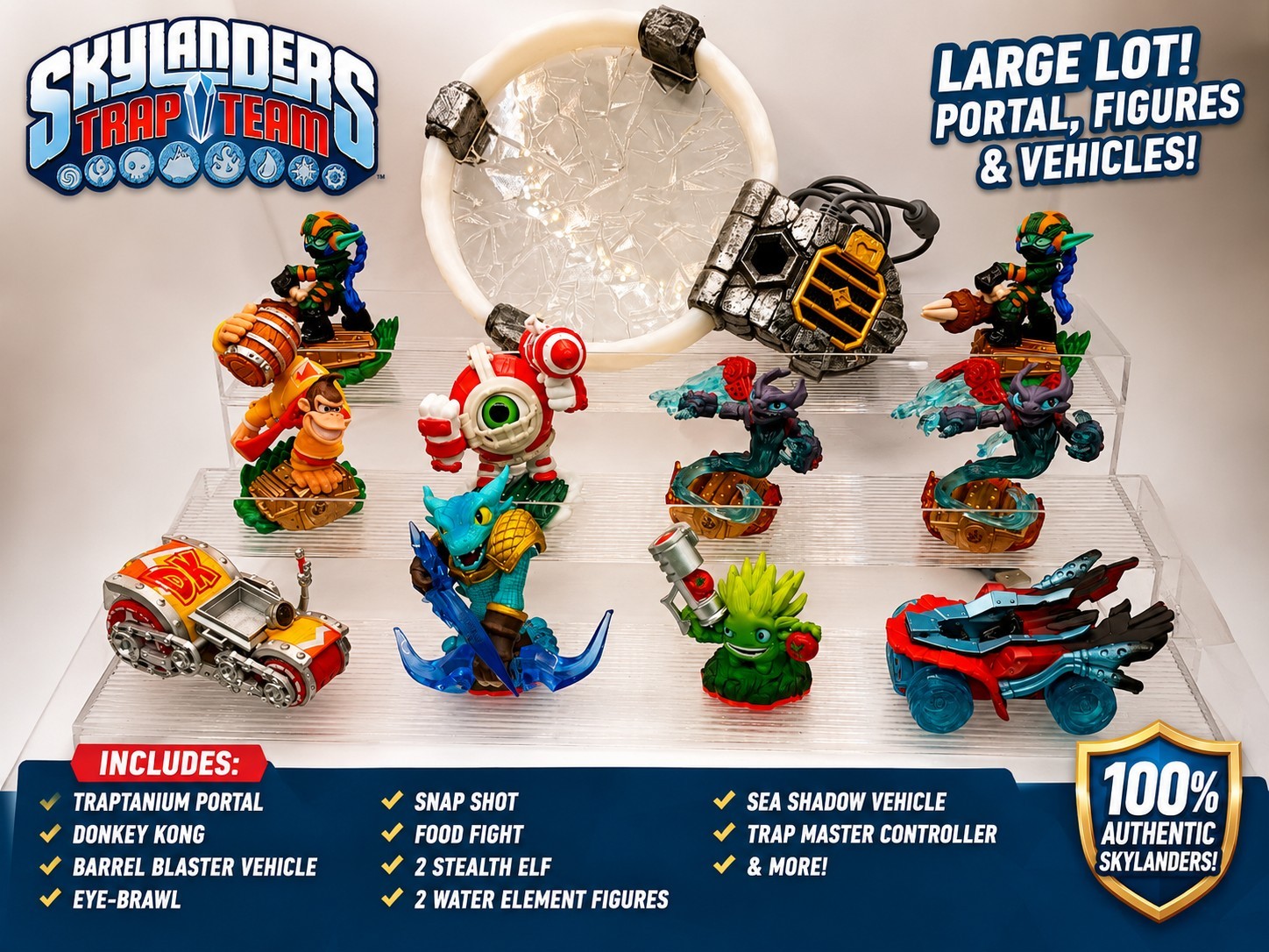 Skylanders Lot Trap Team SuperChargers Giants Portal Donkey Kong Vehicles…