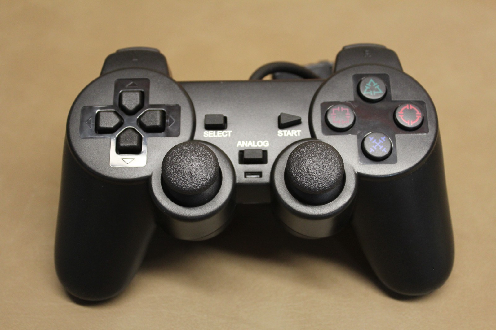 Wired Black PS2 Controller | 3rd Party PlayStation 2 Gamepad Joypad