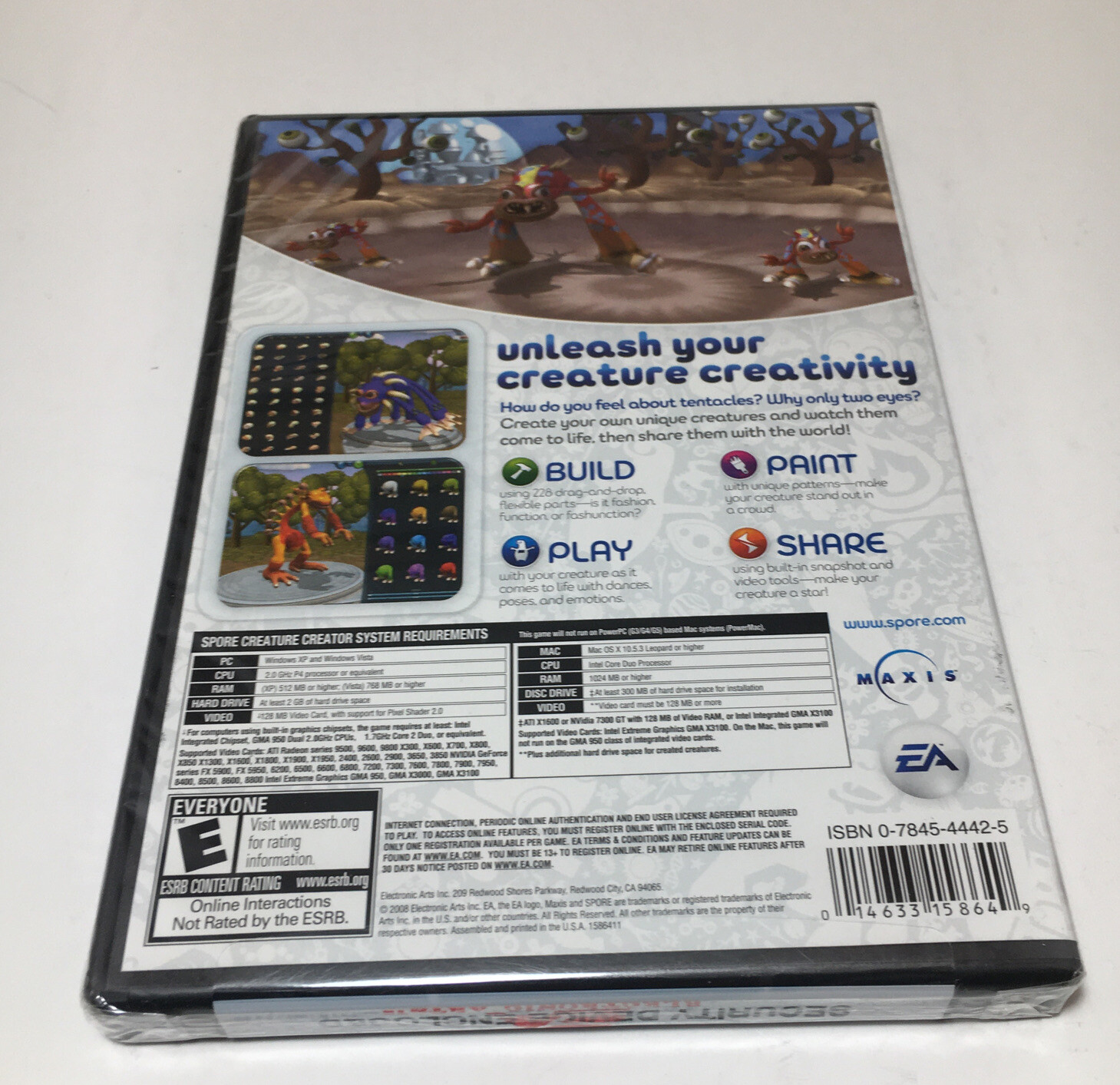 Spore Creature Creator – PC/Mac CD ROM Software EA 2008 Y-Folds NEW SEALED