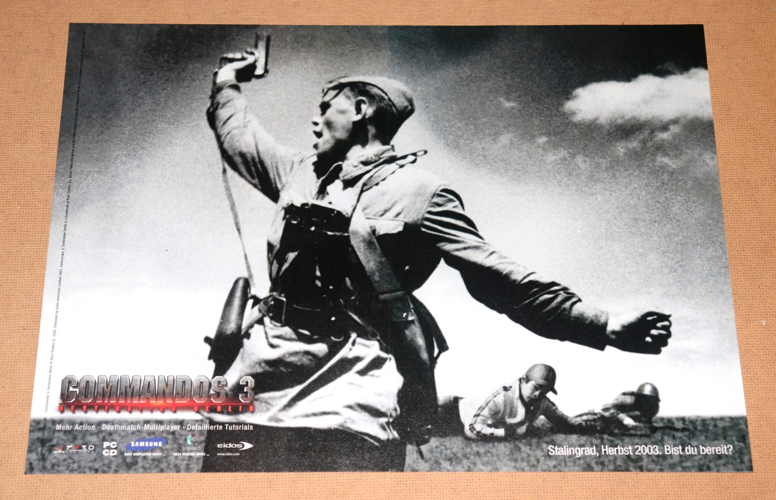 Commandos 3 Destination Berlin Old Ad Poster Small Advertising 2 page Poster