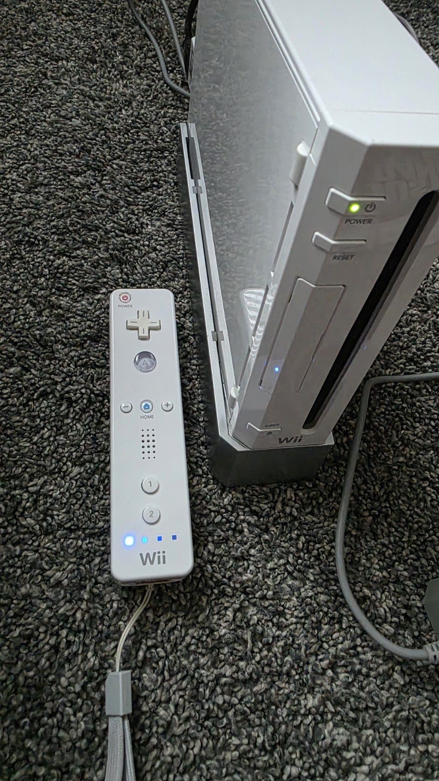 Nintendo Wii RVL-001 512MB White Bundle Controller Cords Nunchuck Tested Works