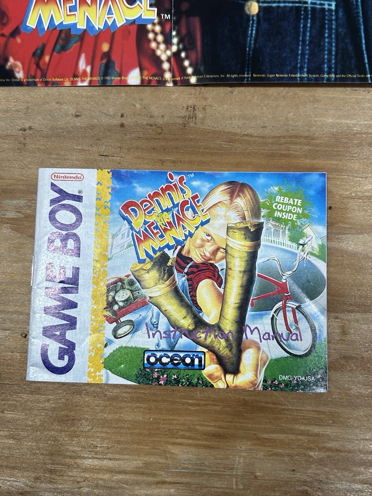 Dennis the Menace Nintendo Game Boy, 1994 Game Cartridge Poster & Manual Tested