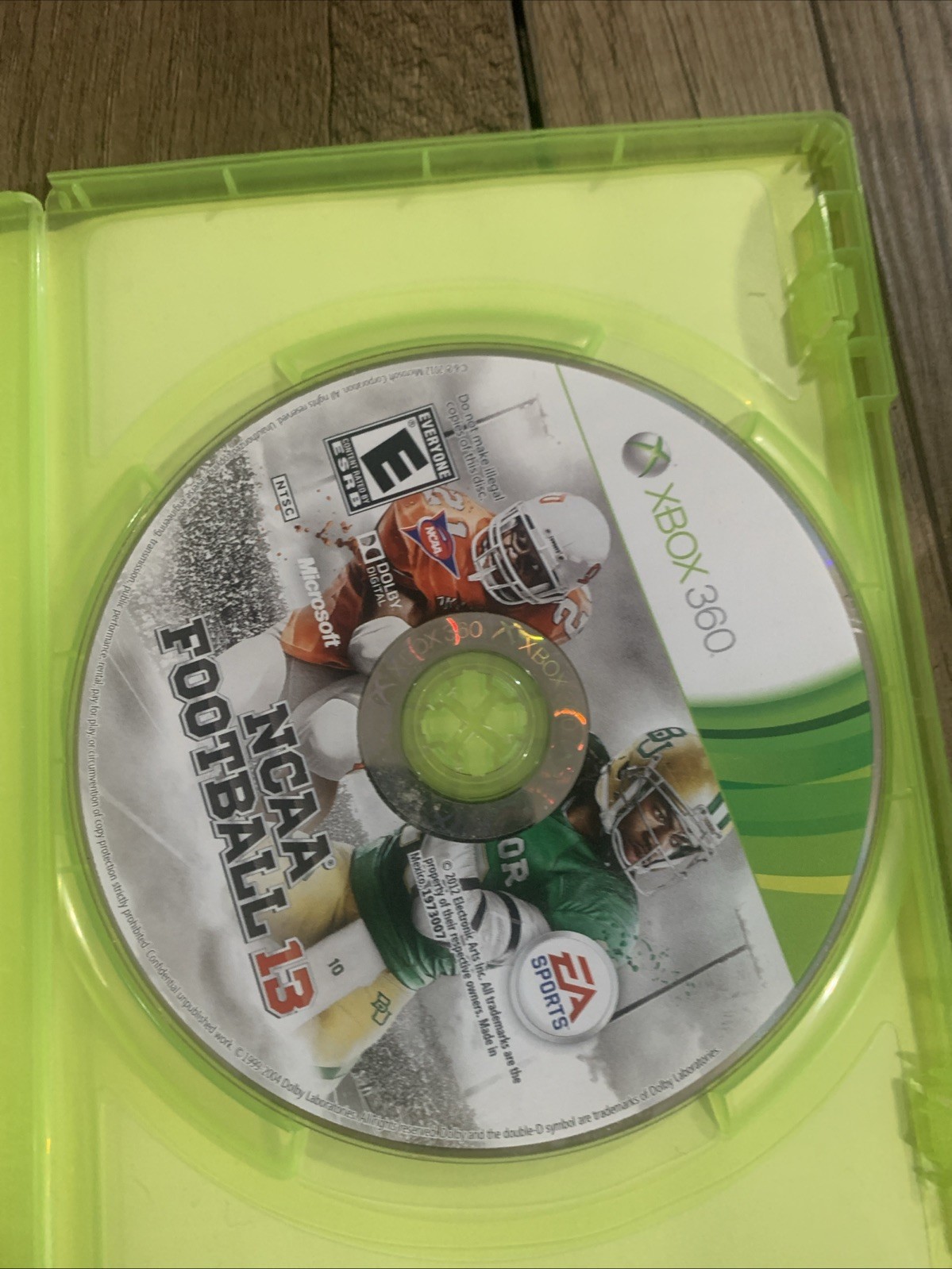 NCAA Football 13 (Microsoft Xbox 360, 2012) No Manual