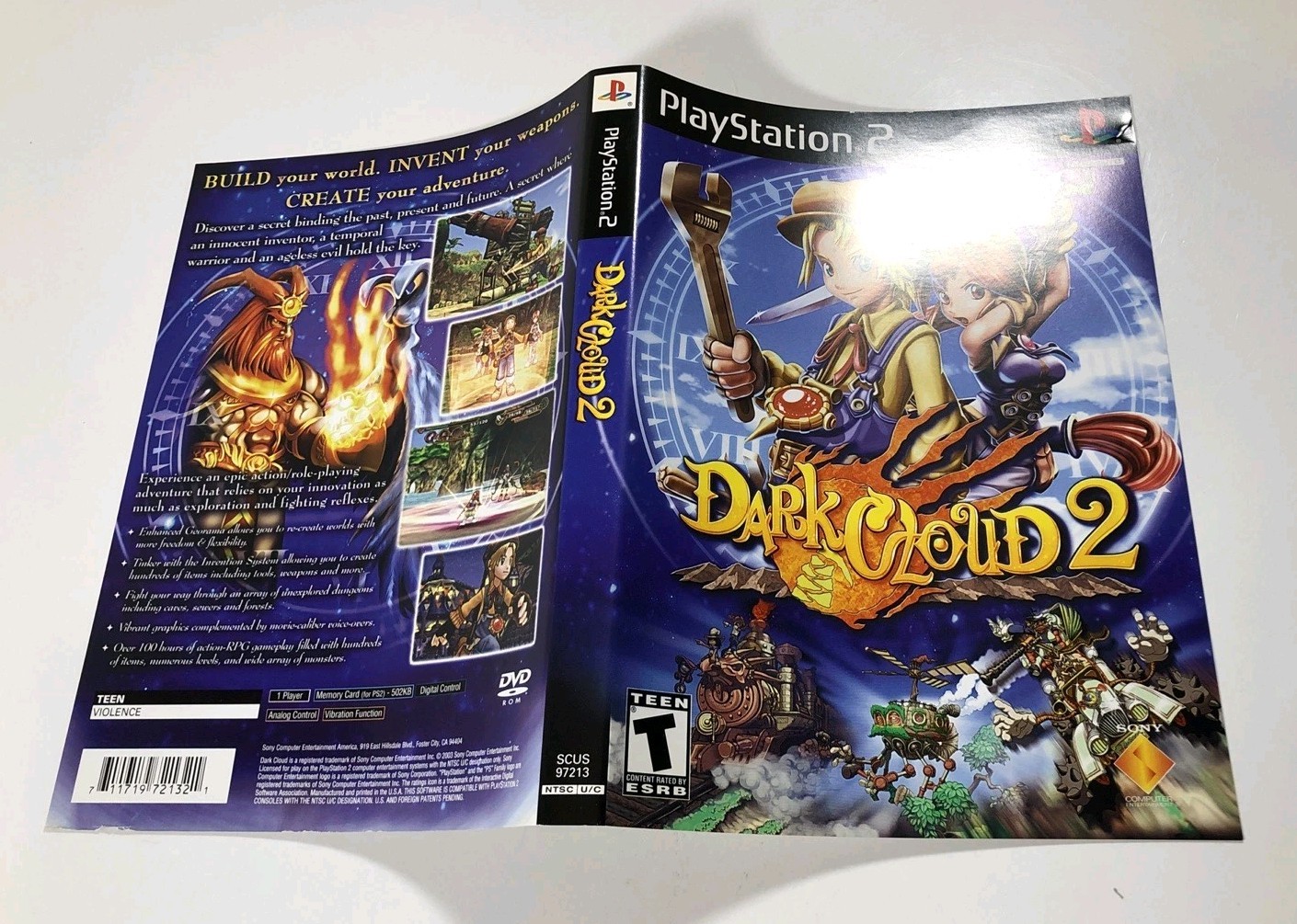 AUTHENTIC COVER ART ONLY NO GAME Dark Cloud 2 (PlayStation 2 / PS2) PLEASE READ