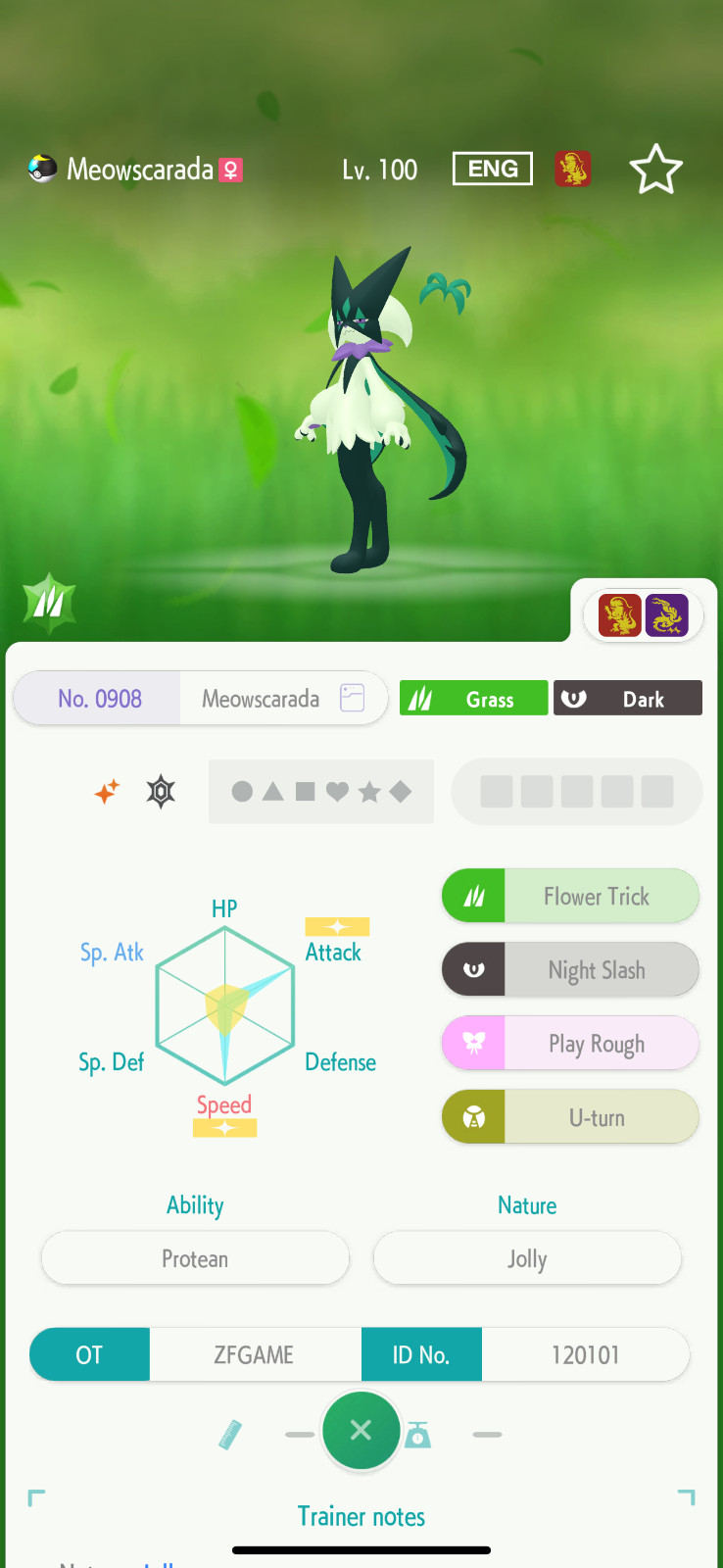 ✨6IV SHINY Meowscarada + EVS🚀 POKEMON HOME✨Champions✨Online delivery⚡