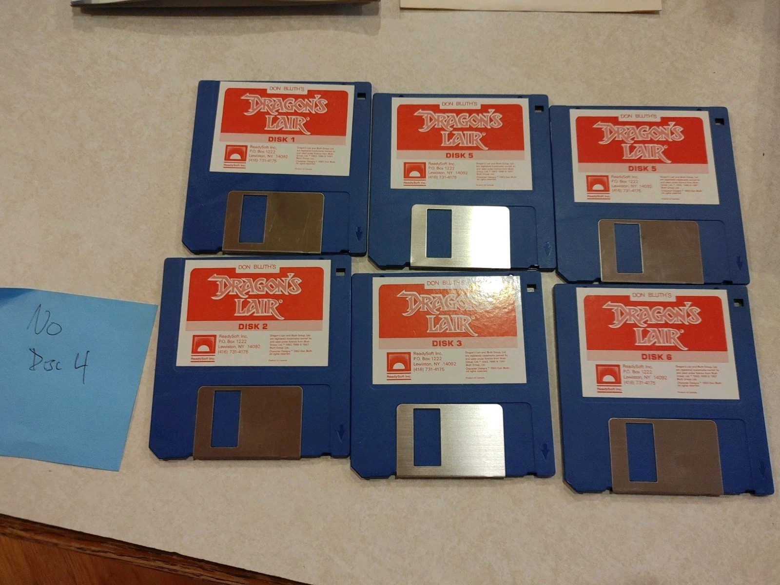 Amiga Vintage Games BOX Lot, Leisure Suit Larry, Backgammon, and Dragon’s Lair