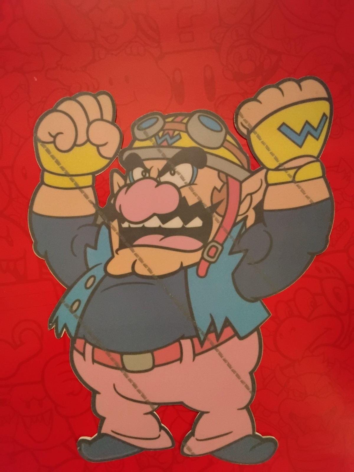 Rare Nintendo early 2000s Wario adhesive vinyl character wall display