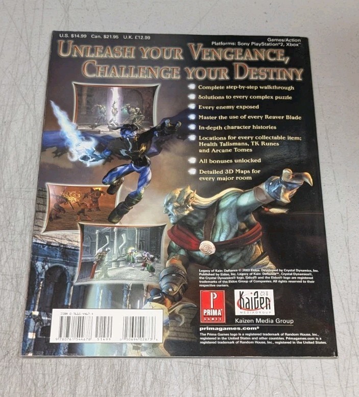 Legacy of Kain Defiance Prima Official Strategy Guide PS2 Xbox Eidos