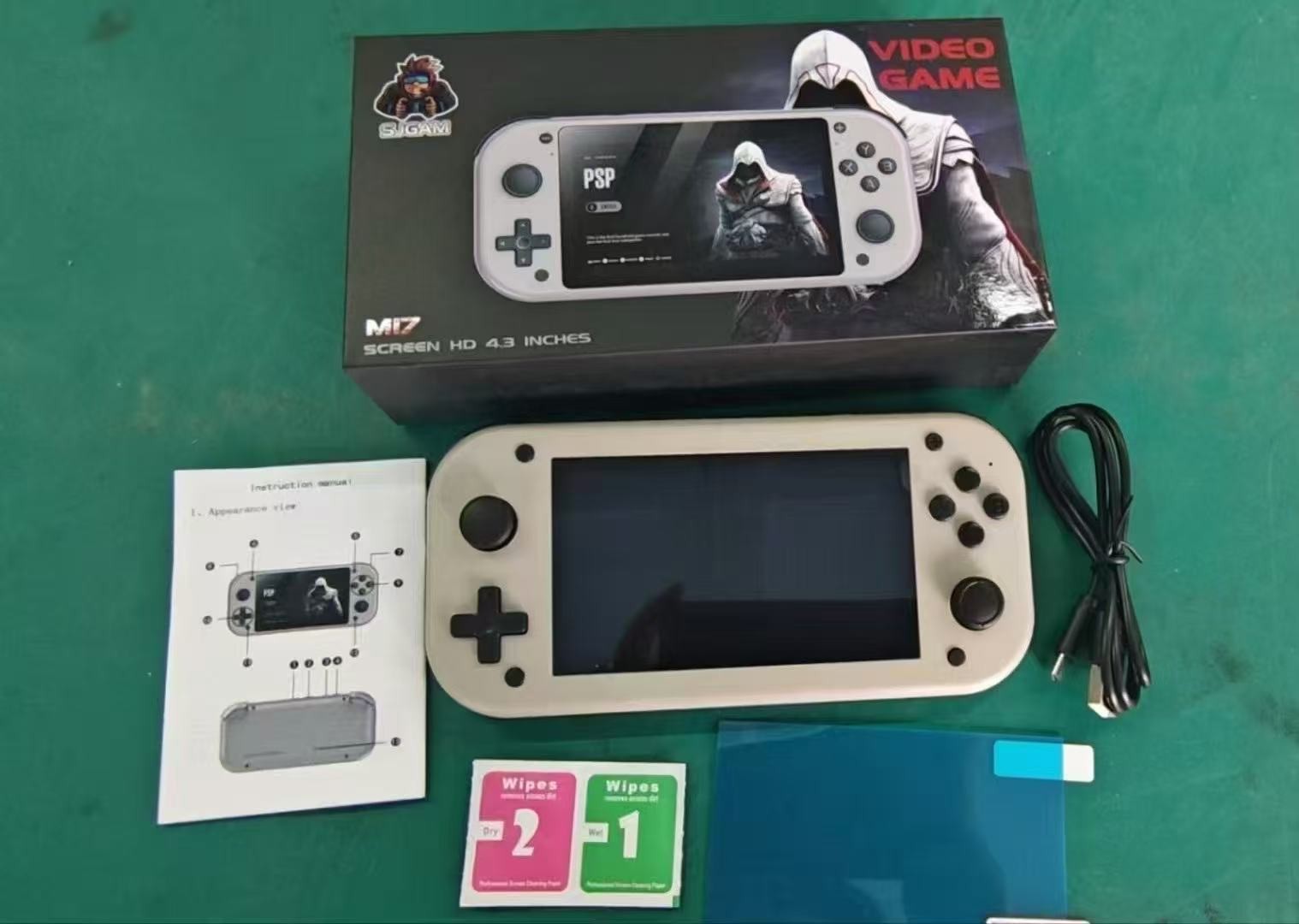 M17 Retro Handheld Video Game Console Open Source Linux System 4.3 Inch IPS Scre