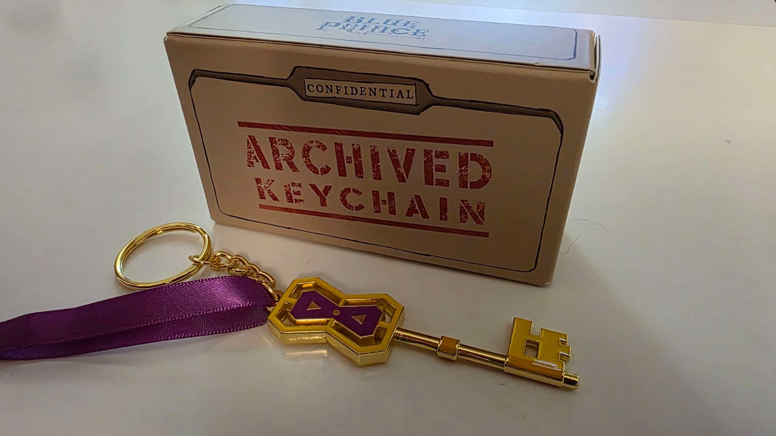 Blue Prince: Her Ladyship Clara Epsen’s Diary Key Archived Keychain from iam8bit