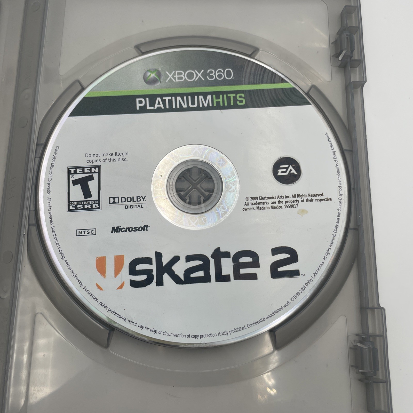 Skate 2 Microsoft Xbox 360 Disc & Manual & Case, No Cover Art, Not Nintendo Sega