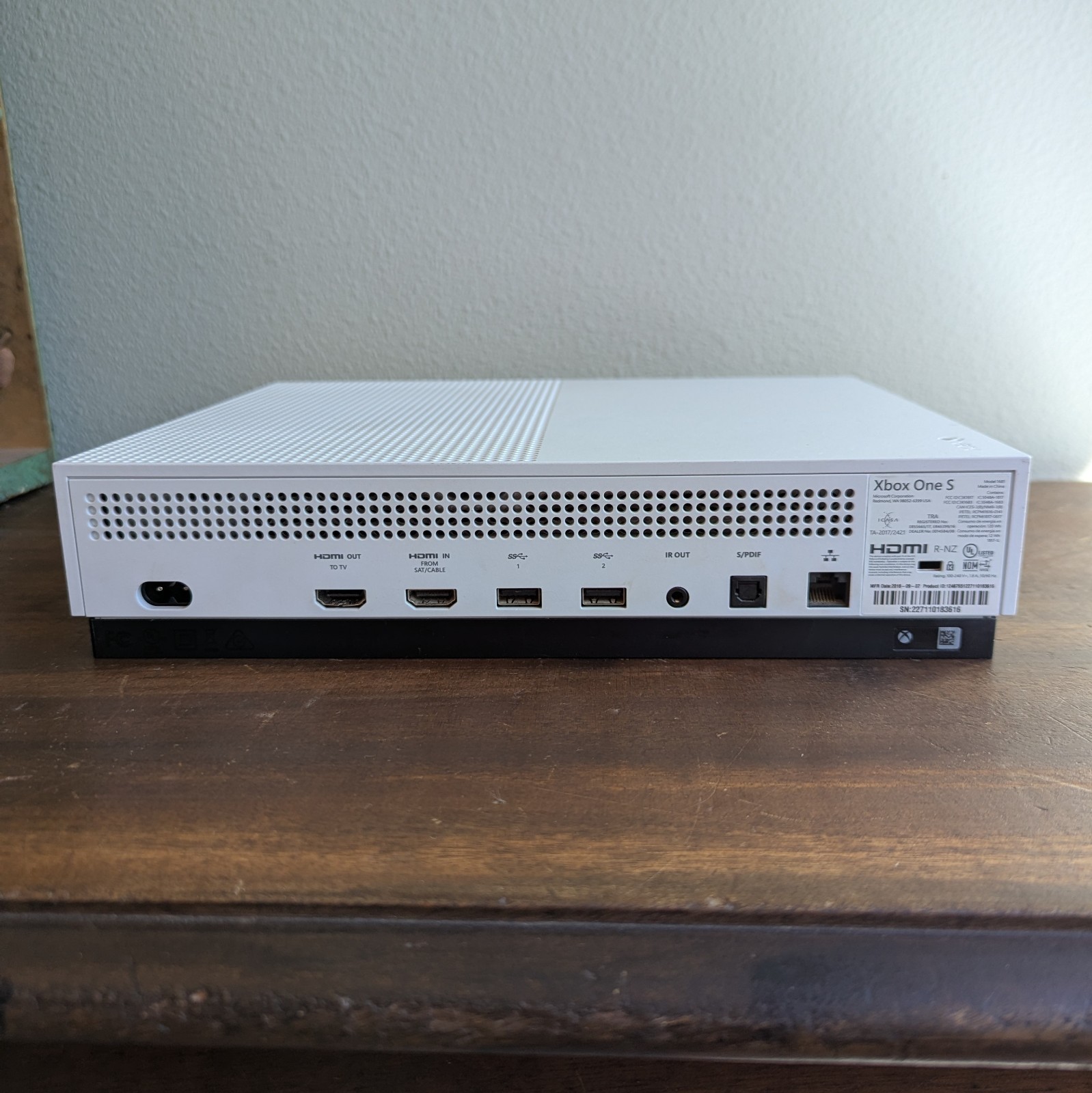 Microsoft Xbox One S 1TB White Gaming Console with Cords & Wireless Controller