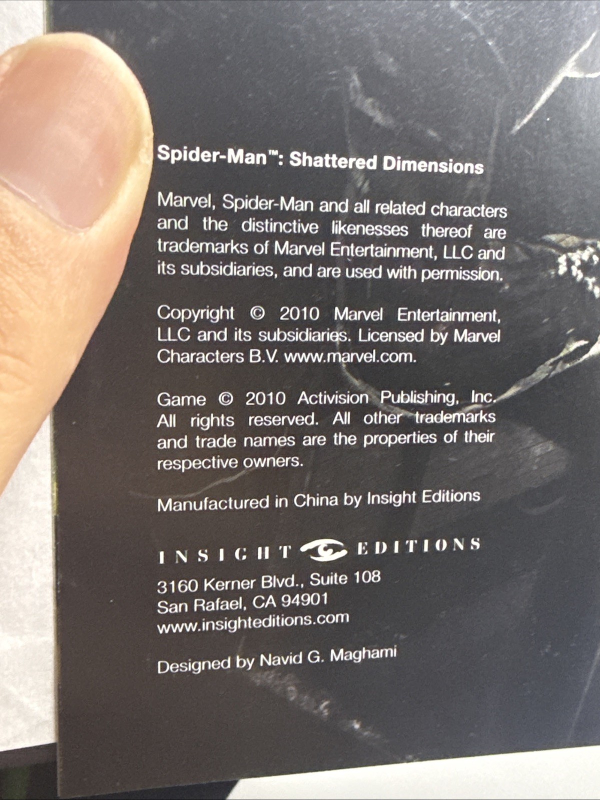 The Art Of Spider-Man Shattered Dimensions – Amazon Preorder Bonus Exclusive